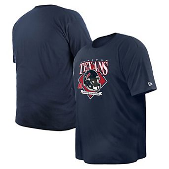 Men's New Era Navy Houston Texans Big & Tall Helmet T-Shirt