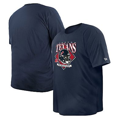 Men's New Era  Navy Houston Texans Big & Tall Helmet T-Shirt