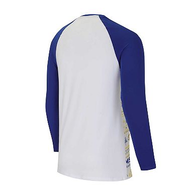 Men's Concepts Sport White/Royal Los Angeles Rams TinselÂ Raglan Long Sleeve T-Shirt & Pants Sleep Set