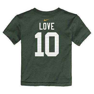 Toddler Nike Jordan Love Green Green Bay Packers Player Name & Number T-Shirt