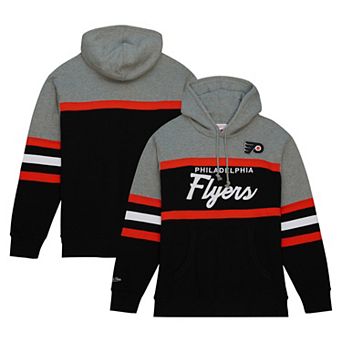 Men's Mitchell & Ness Black/Gray Philadelphia Flyers Head Coach Pullover Hoodie