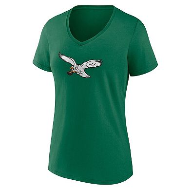 Women's Fanatics Branded A.J. Brown  Kelly Green Philadelphia Eagles Player Icon Name & Number V-Neck T-Shirt