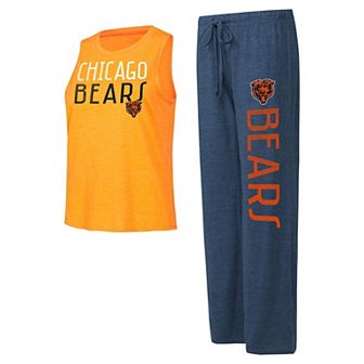 Women's Concepts Sport Navy/Orange Chicago Bears Muscle Tank Top & Pants Lounge Set