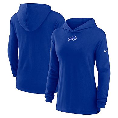 Women's Nike Royal Buffalo Bills Sideline Performance Long Sleeve Hoodie T-Shirt