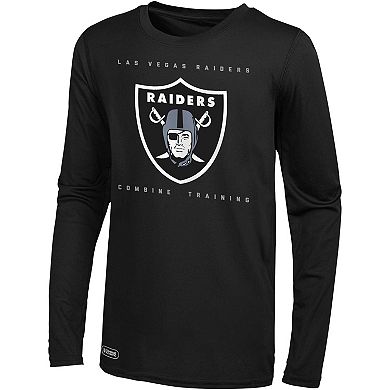 Men's Black Las Vegas Raiders Side Drill Long Sleeve T-Shirt