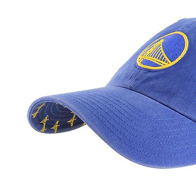 Women's '47 Royal Golden State Warriors Confetti Undervisor Clean Up Adjustable Hat