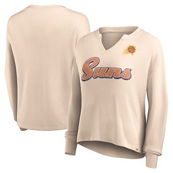 Women's Fanatics Branded Tan Phoenix Suns Go For It Long Sleeve Notch Neck T-Shirt