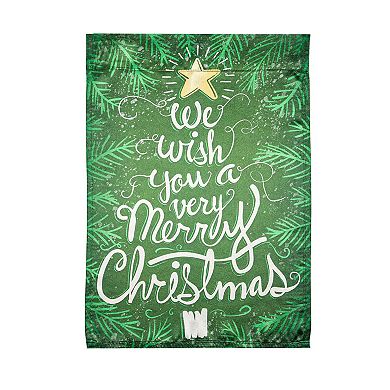 Evergreen Enterprises We Wish You a Merry Christmas Lustre Reversible Garden Flag