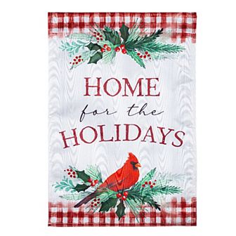 Evergreen Enterprises Holiday Cardinal Moire Garden Flag