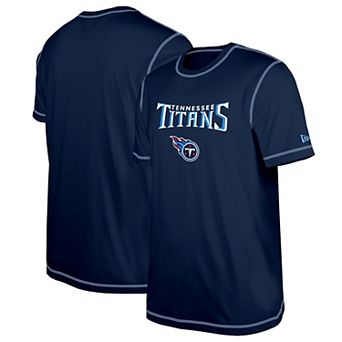 Men's New Era Navy Tennessee Titans Third Down Puff Print T-Shirt