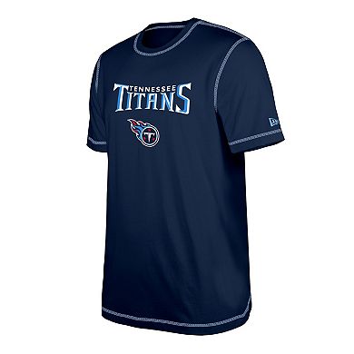 Men's New Era Light Blue Tennessee Titans Third Down Puff Print T-Shirt
