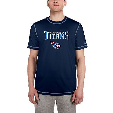 Men's New Era Light Blue Tennessee Titans Third Down Puff Print T-Shirt