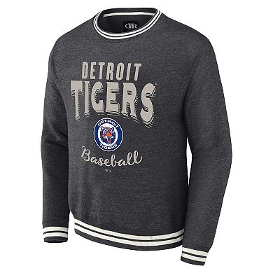 Men's Darius Rucker Collection by Fanatics  Heather Charcoal Detroit Tigers Vintage Pullover Sweatshirt