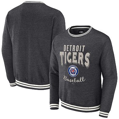 Men's Darius Rucker Collection by Fanatics  Heather Charcoal Detroit Tigers Vintage Pullover Sweatshirt
