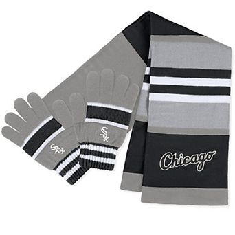 Women's WEAR by Erin Andrews Chicago White Sox Stripe Glove & Scarf Set