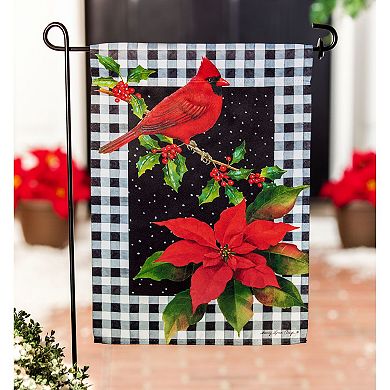 Evergreen Enterprises Cardinal & Holly Garden Flag