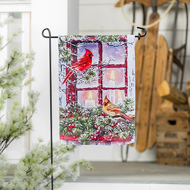 Evergreen Enterprises Cardinals in the Window Garden Flag