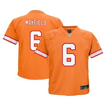 Youth Nike Baker Mayfield Orange Tampa Bay Buccaneers Game Jersey