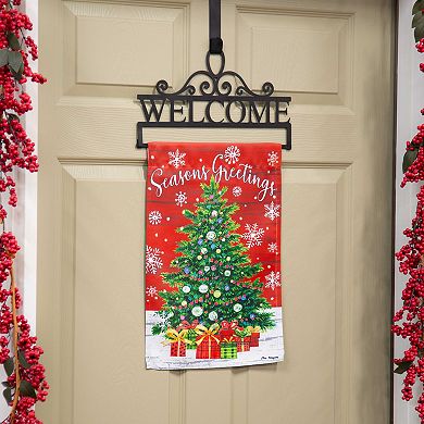 Evergreen Enterprises Seasons Greeting Trees Suede Garden Flag