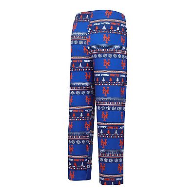 Men s Concepts Sport Royal New York Mets Knit Ugly Sweater Long Sleeve Top Pants Set