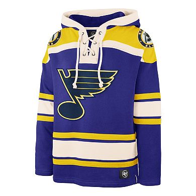 Men's '47 Blue St. Louis Blues Superior Lacer Pullover Hoodie