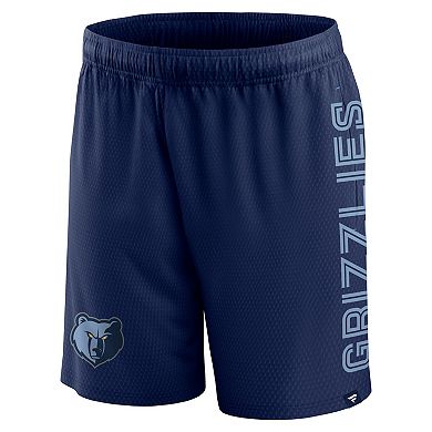 Men's Fanatics Branded Navy Memphis Grizzlies Post Up Mesh Shorts