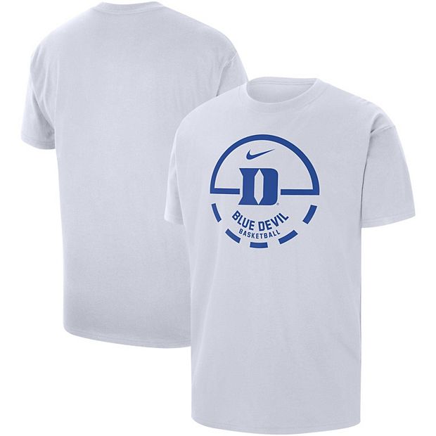 Men s Nike White Duke Blue Devils Free Throw Basketball T Shirt