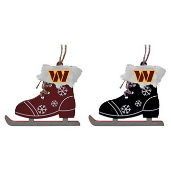 The Memory Company Washington Commanders Two-Pack Ice Skate Ornament Set