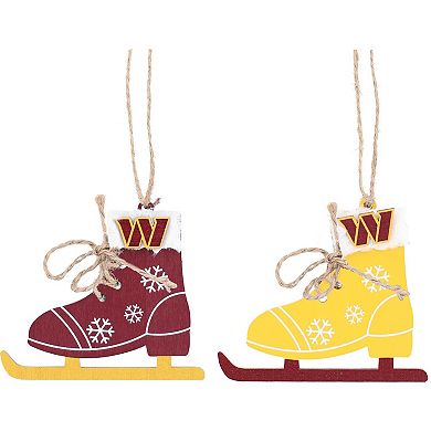 The Memory Company Washington Commanders Two-Pack Ice Skate Ornament Set