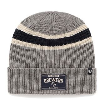 Men's '47 Graphite Milwaukee Brewers Penobscot Cuffed Knit Hat