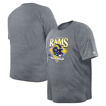 Men's New Era Gray Los Angeles Rams Big & Tall Helmet T-Shirt