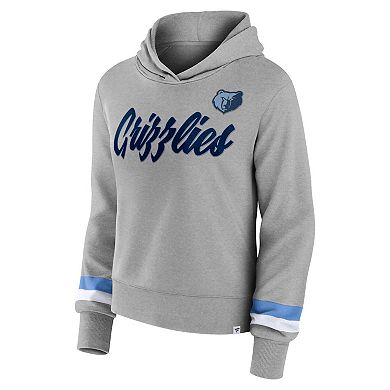 Women's Fanatics Branded Heather Gray Memphis Grizzlies Halftime Pullover Hoodie
