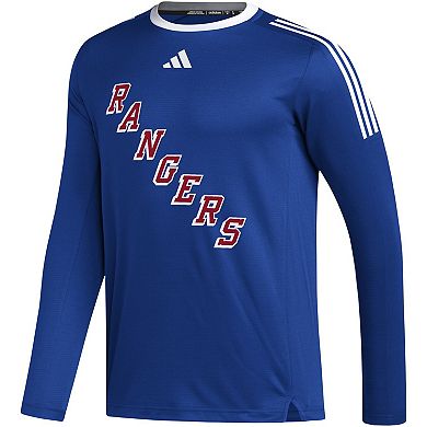 Men's adidas Blue New York Rangers AEROREADYÂ® Long Sleeve T-Shirt