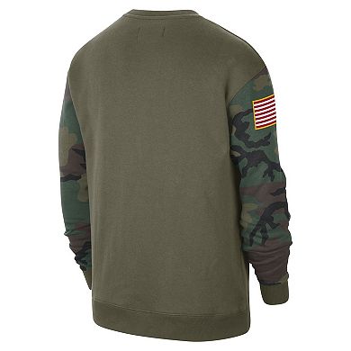 Men's Nike  Olive Ohio State Buckeyes Military Pack Club Pullover Sweatshirt