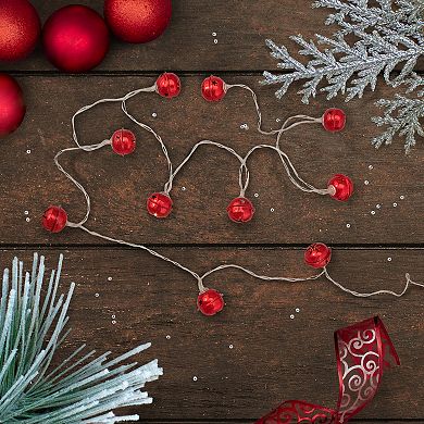 10-Count LED Christmas Bells Fairy Lights 5.5ft Copper Wire