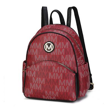 Mkf Collection Palmer Vegan Leather Signature Logo-print Women’s Backpack By Mia K