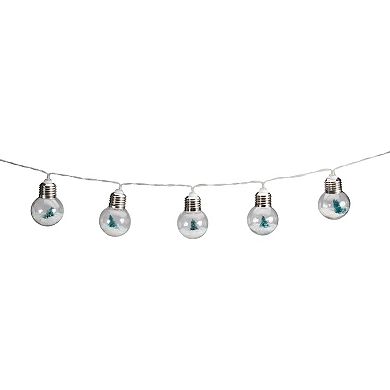 10 Count B/O LED Warm White Bulb with Tree Christmas Lights - 3.25 Foot Clear Wire