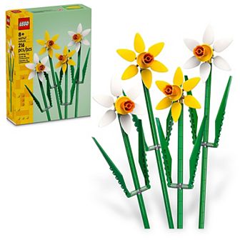 LEGO Daffodils Celebration Gift, Yellow and White Daffodil Room Decor 40747 (216 Pieces)