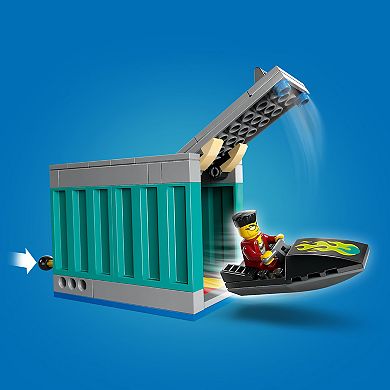 LEGO City Police Speedboat and Crooks’ Hideout Pretend Play Toy 60417 (311 Pieces)