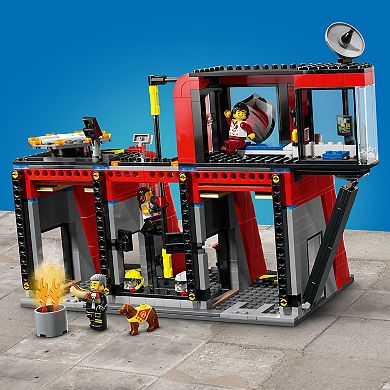 LEGO City Fire Station with Fire Truck Pretend Play Toy 60414 (843 Pieces)