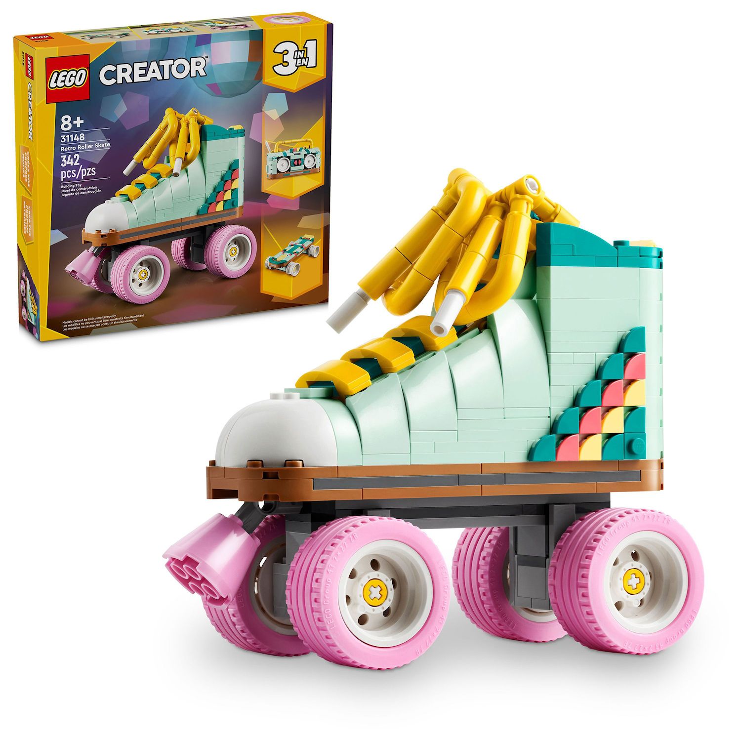 Детский конструктор LEGO Creator 3 in 1 Retro Roller Skate Toy 31148 — фото 1