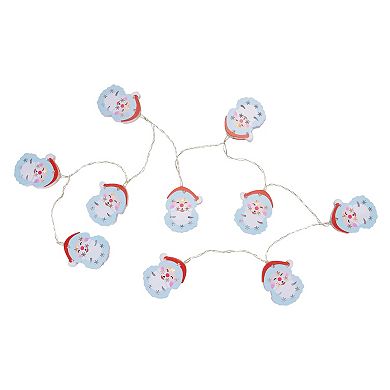 10-Count LED Santa Claus Christmas Fairy Lights 4ft Copper Wire