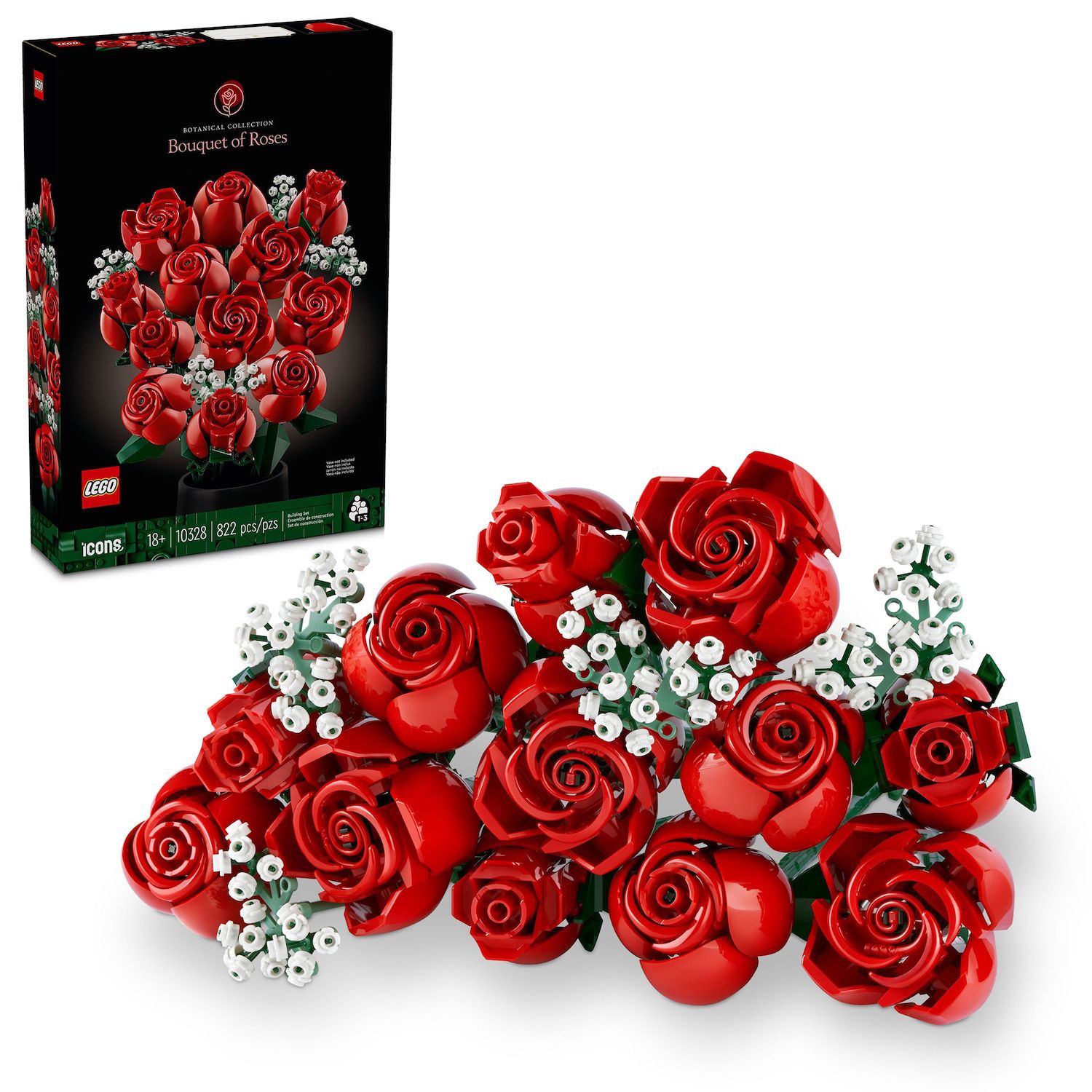 Детские конструкторы LEGO Icons Bouquet of Roses Build and Display Set 10328