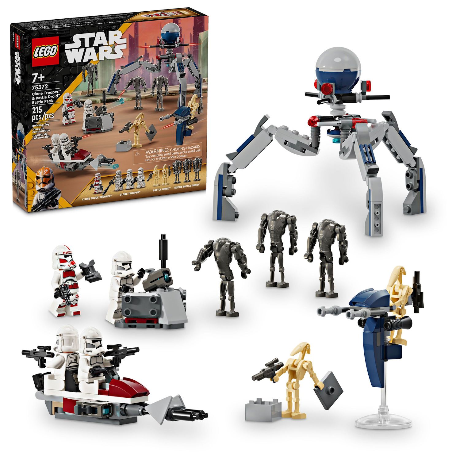 Детские конструкторы LEGO Star Wars Clone Trooper & Battle Droid Battle Pack, 75372