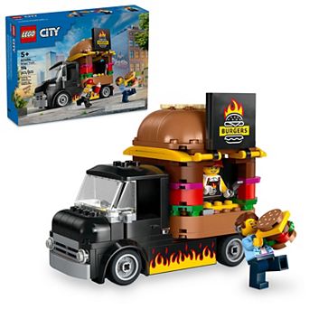 LEGO City Burger Truck Toy Building Set, Pretend Play Toy 60404
