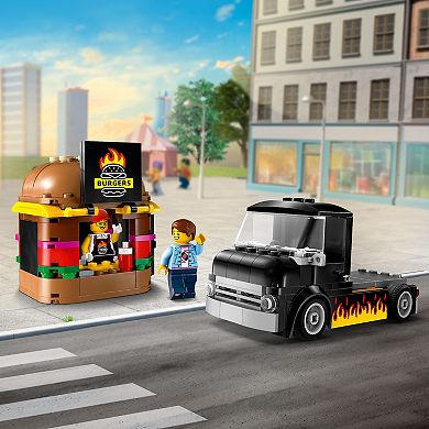 LEGO City Burger Truck Toy Building Set, Pretend Play Toy 60404
