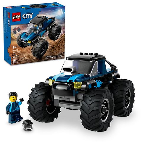 Детские конструкторы LEGO City Blue Monster Truck Off-Road Toy, Mini Monster Truck 60402