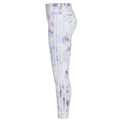 Girls 8-20 adidas Watercolor Floral Print 3-Stripe Leggings