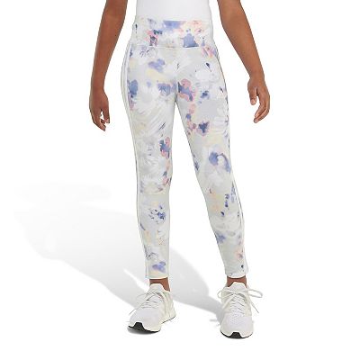 Girls 8-20 adidas Watercolor Floral Print 3-Stripe Leggings