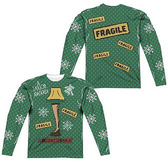 A Christmas Story A Christmas Story Sweater Long Sleeve Adult Poly Crew T-shirt